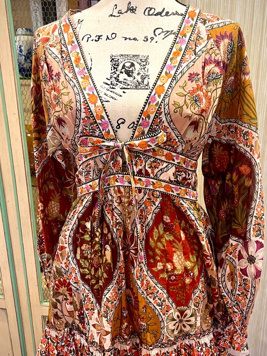 FARM Rio Dresses & Skirts - Farm Rio Mini Dress in floral browns Rust and Cream
